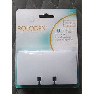 ROLODEX Plain Rotary File Cards (67558) 100 Count Refill Office SEALED & NOS